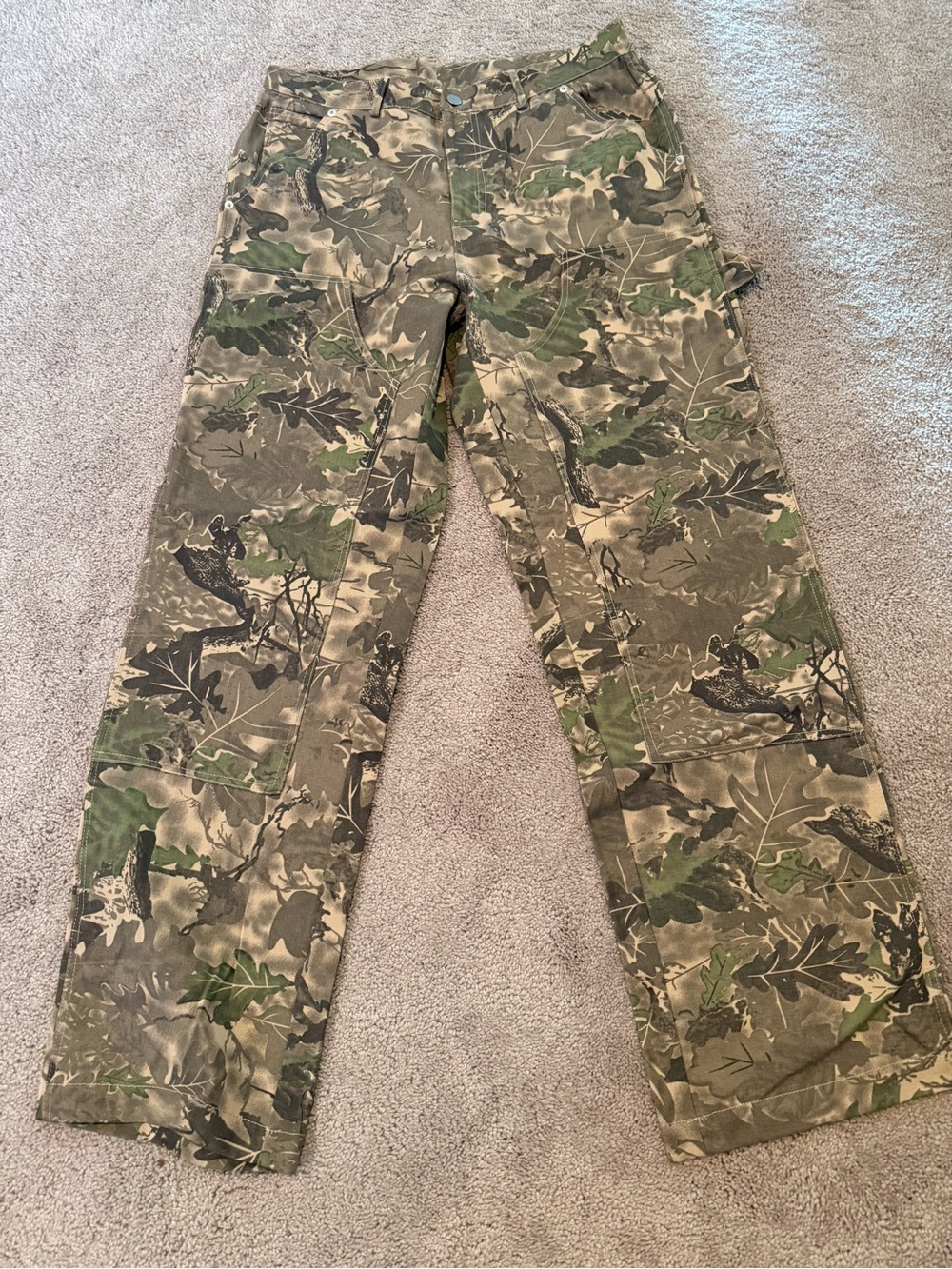 12th Tribe Women's Boot Cut Camouflage Pants - Brown & Green